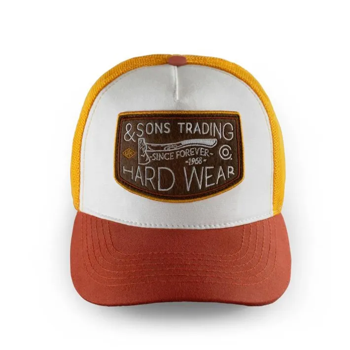 &SONS Headwear-Hardwear Trucker Cap Yellow