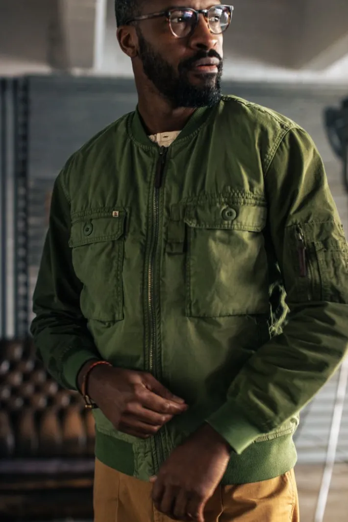 &SONS Jackets & Coats-Harris Bomber Jacket Army Green