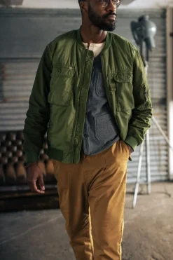 &SONS Jackets & Coats-Harris Bomber Jacket Army Green