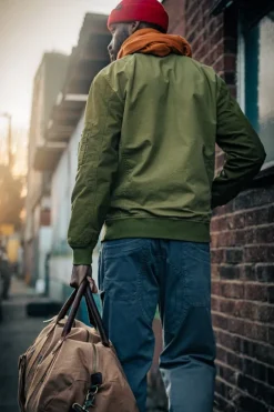 &SONS Jackets & Coats-Harris Bomber Jacket Army Green