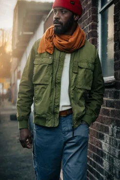 &SONS Jackets & Coats-Harris Bomber Jacket Army Green