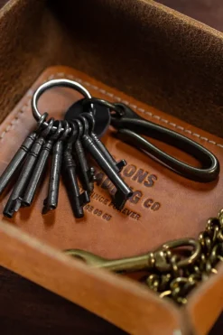 &SONS Leather Goods-Leather Tray Tan