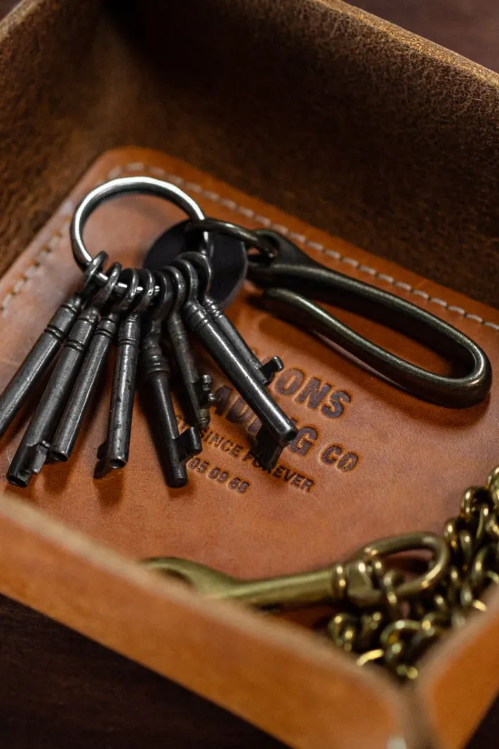 &SONS Leather Goods-Leather Tray Tan