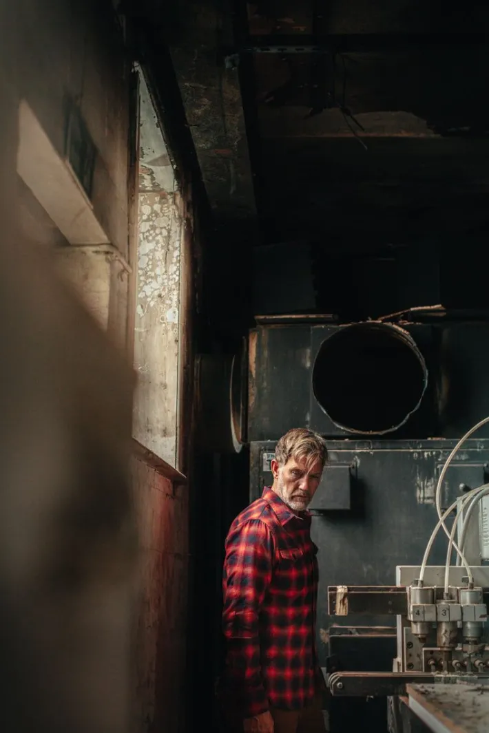 &SONS Tops-Logger Shirt Red