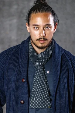 &SONS Scarves-Midnight Black Dot Scarf