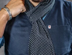 &SONS Scarves-Midnight Black Dot Scarf