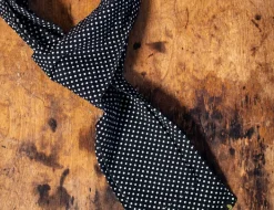 &SONS Scarves-Midnight Black Dot Scarf