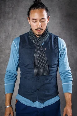 &SONS Scarves-Midnight Black Dot Scarf