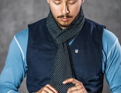 &SONS Scarves-Midnight Black Dot Scarf