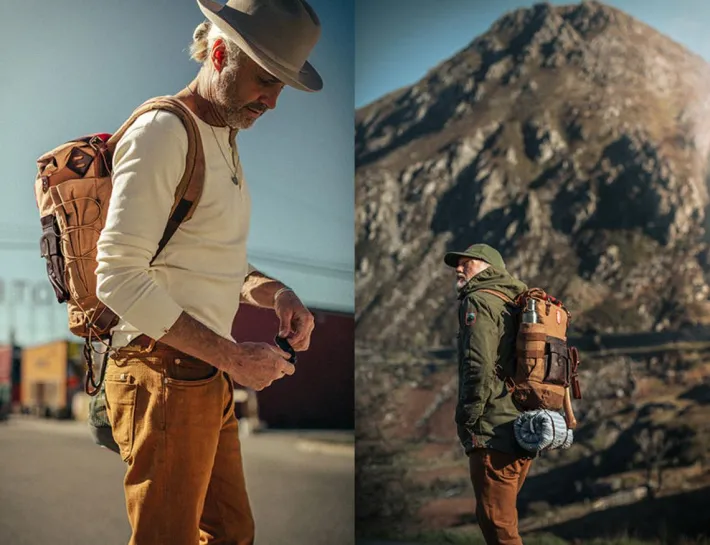 &SONS Leather Goods-Nordic Rucksack Tan