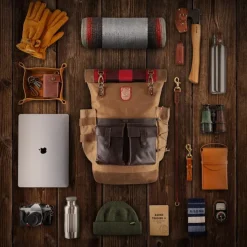 &SONS Leather Goods-Nordic Rucksack Tan
