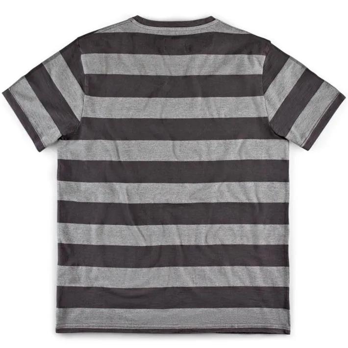 &SONS Tops-Papillon T-Shirt Grey Stripe