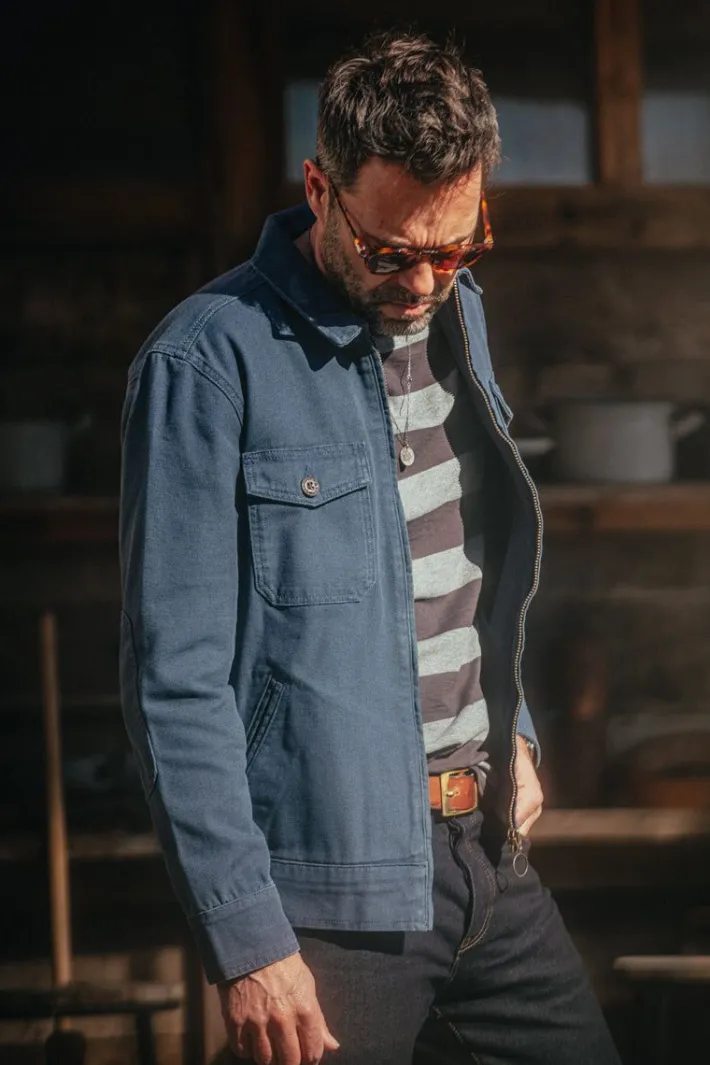 &SONS Tops-Papillon T-Shirt Grey Stripe