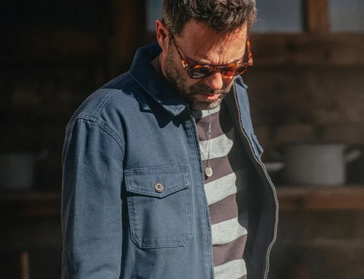 &SONS Tops-Papillon T-Shirt Grey Stripe