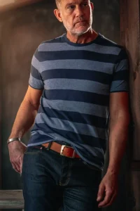 &SONS Tops-Papillon T-Shirt Navy Stripe