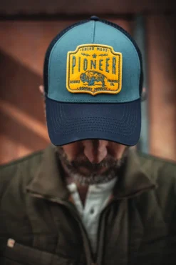 &SONS Headwear-Pioneer Trucker Cap Blue