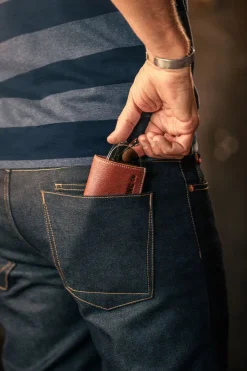 &SONS Leather Goods-Pouch Glasses Case Brown