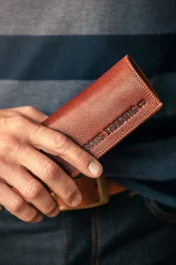 &SONS Leather Goods-Pouch Glasses Case Brown