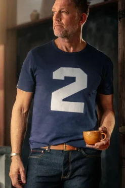 &SONS Tops-Racing 2 T-Shirt Navy