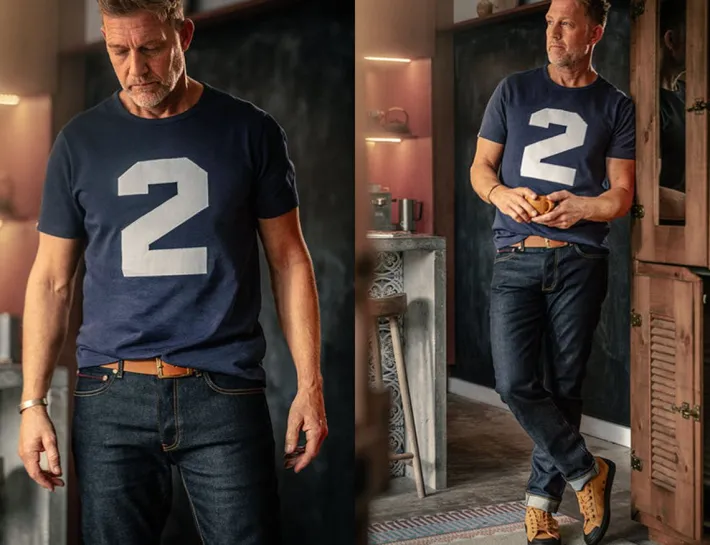 &SONS Tops-Racing 2 T-Shirt Navy