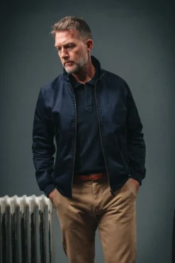 &SONS Jackets & Coats-Rebel Harrington Jacket Navy
