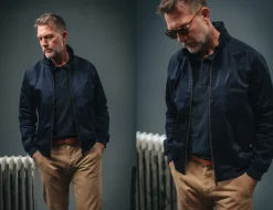 &SONS Jackets & Coats-Rebel Harrington Jacket Navy