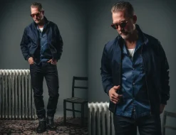 &SONS Jackets & Coats-Rebel Harrington Jacket Navy