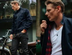 &SONS Jackets & Coats-Rebel Harrington Jacket Navy