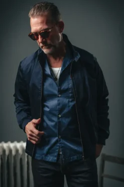 &SONS Jackets & Coats-Rebel Harrington Jacket Navy