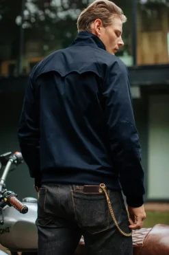 &SONS Jackets & Coats-Rebel Harrington Jacket Navy