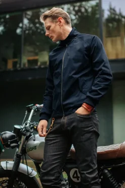 &SONS Jackets & Coats-Rebel Harrington Jacket Navy