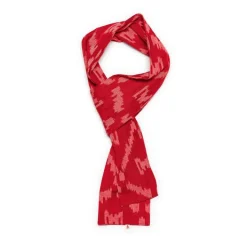 &SONS Scarves-Red Ikat Scarf