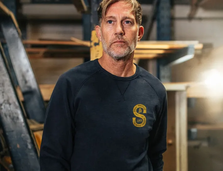 &SONS Jackets & Coats-Sigma Sweatshirt Navy