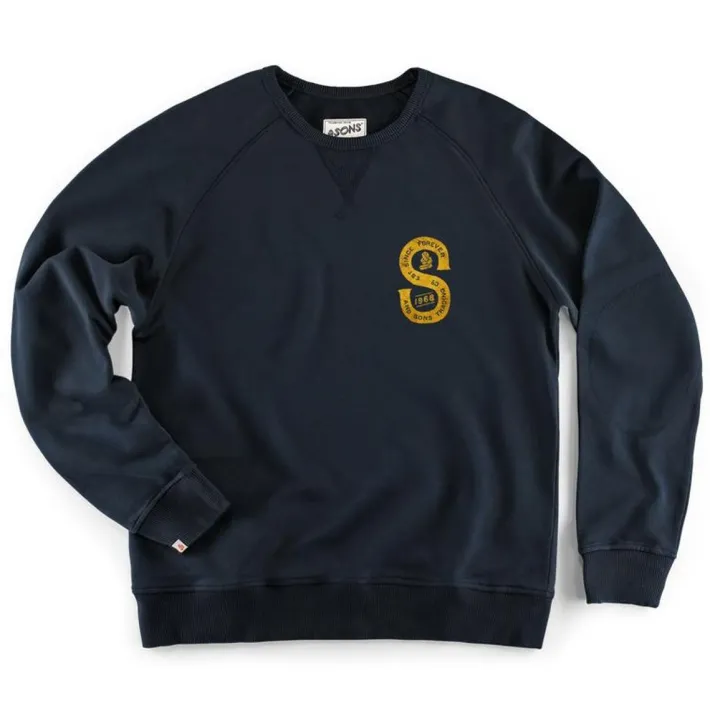 &SONS Jackets & Coats-Sigma Sweatshirt Navy