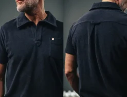&SONS Tops-Solar Polo Navy