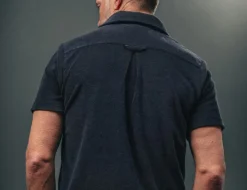 &SONS Tops-Solar Polo Navy