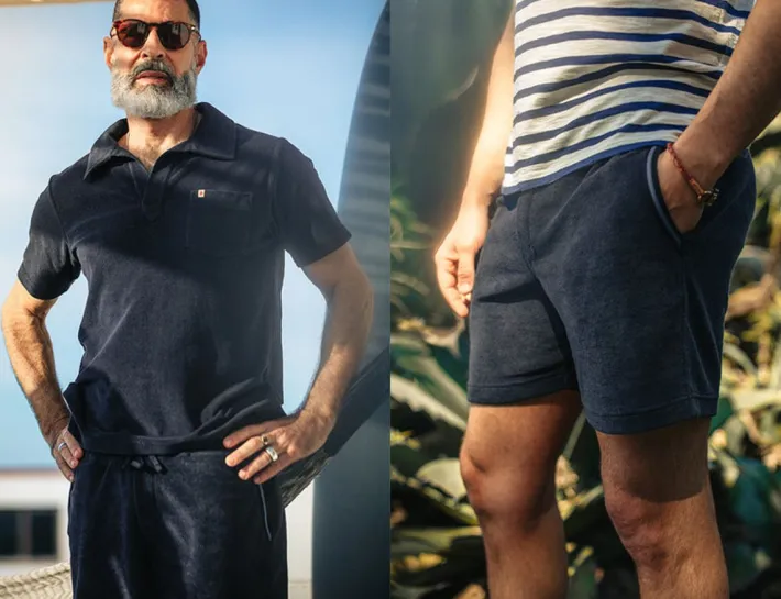 &SONS Bottoms & Shorts-Solar Shorts Navy