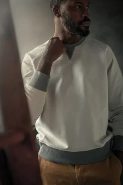 &SONS Jackets & Coats-Stone White Sweatshirt