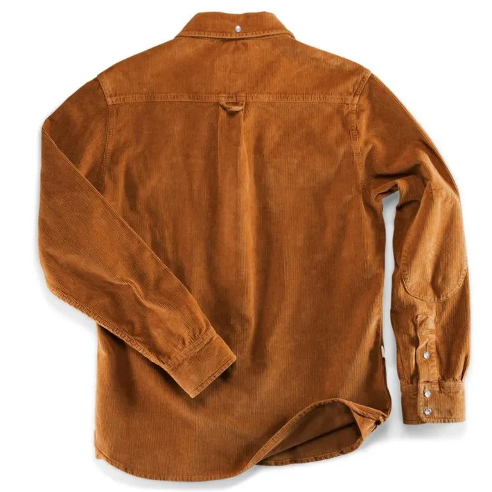 &SONS Tops-Sunday Shirt Corduroy Tan