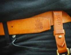 &SONS Leather Goods-Tan Leather Belt
