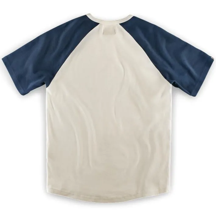 &SONS Tops-The Chariot Henley Shirt Raw/Indigo