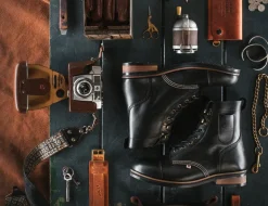 &SONS Leather Goods-The Drover Boot Black