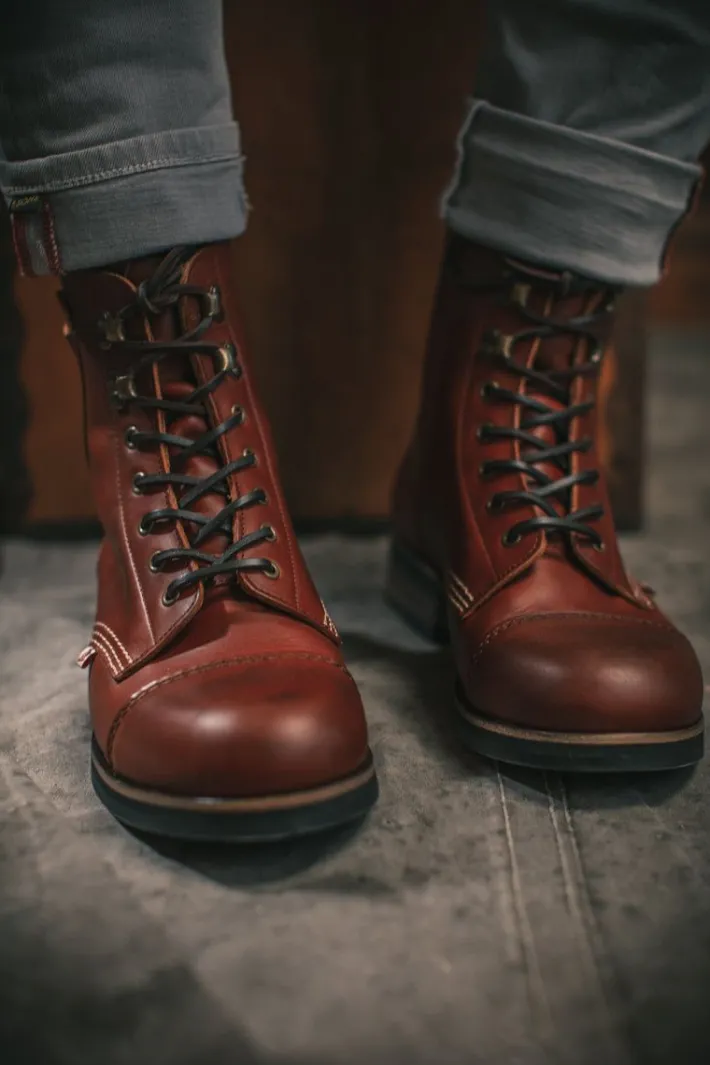 &SONS Leather Goods-The Drover Boot Brown