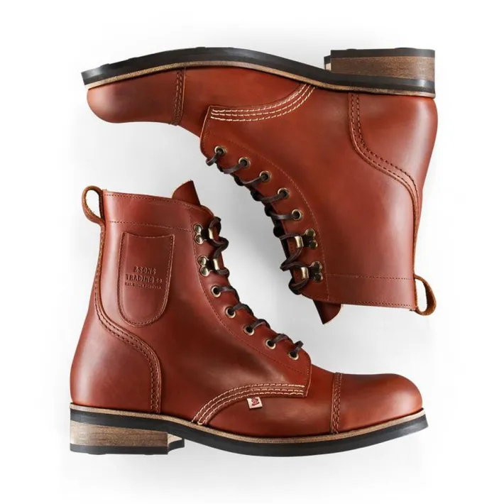 &SONS Leather Goods-The Drover Boot Brown