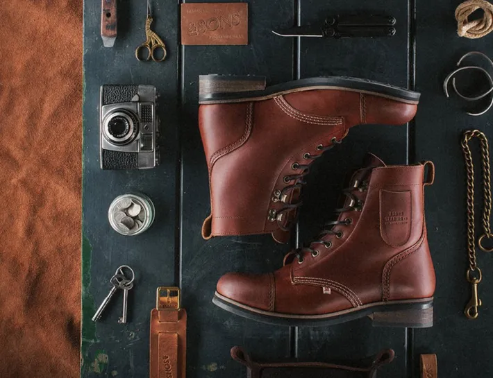 &SONS Leather Goods-The Drover Boot Brown
