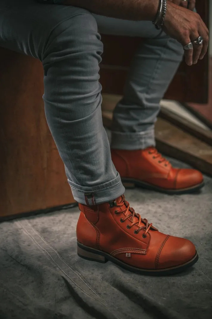 &SONS Leather Goods-The Drover Boot Tan