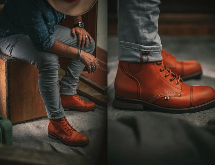 &SONS Leather Goods-The Drover Boot Tan