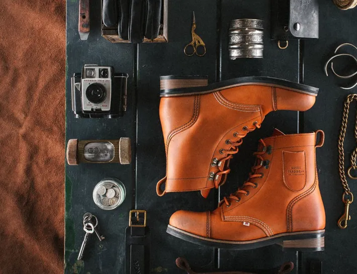 &SONS Leather Goods-The Drover Boot Tan