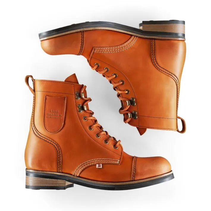 &SONS Leather Goods-The Drover Boot Tan