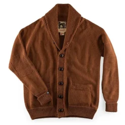 &SONS Jackets & Coats-Turner Cardigan Rust
